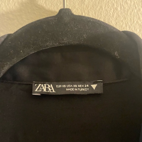 Zara Black satin Button Down Shirt - Picture 4 of 4